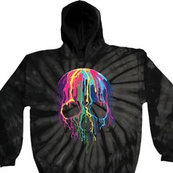Halloween Melting Skull Tie Dye Hoodie Halloween Melting Skull Tie Dye Hoodie