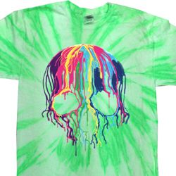 Halloween Melting Skull Twist Tie Dye Shirt Halloween Melting Skull Twist Tie Dye Shirt