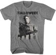 Halloween Movie "Mikefade" Heather Grey T-shirt - 4XL