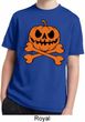 Halloween Pumpkin Skeleton Kids Moisture Wicking Shirt