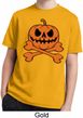 Halloween Pumpkin Skeleton Kids Moisture Wicking Shirt