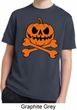 Halloween Pumpkin Skeleton Kids Moisture Wicking Shirt