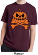 Halloween Pumpkin Skeleton Kids Moisture Wicking Shirt
