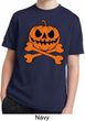 Halloween Pumpkin Skeleton Kids Moisture Wicking Shirt