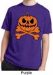 Halloween Pumpkin Skeleton Kids Moisture Wicking Shirt