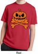 Halloween Pumpkin Skeleton Kids Moisture Wicking Shirt