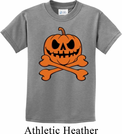 Halloween Pumpkin Skeleton Kids Shirt