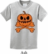 Halloween Pumpkin Skeleton Kids Shirt