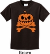 Halloween Pumpkin Skeleton Kids Shirt