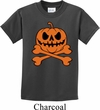 Halloween Pumpkin Skeleton Kids Shirt
