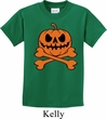 Halloween Pumpkin Skeleton Kids Shirt