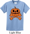 Halloween Pumpkin Skeleton Kids Shirt
