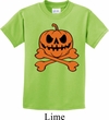 Halloween Pumpkin Skeleton Kids Shirt