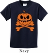 Halloween Pumpkin Skeleton Kids Shirt