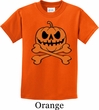 Halloween Pumpkin Skeleton Kids Shirt