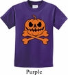 Halloween Pumpkin Skeleton Kids Shirt