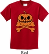 Halloween Pumpkin Skeleton Kids Shirt