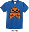 Halloween Pumpkin Skeleton Kids Shirt