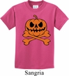 Halloween Pumpkin Skeleton Kids Shirt