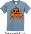 Halloween Pumpkin Skeleton Kids Shirt