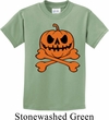 Halloween Pumpkin Skeleton Kids Shirt