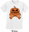 Halloween Pumpkin Skeleton Kids Shirt