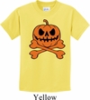 Halloween Pumpkin Skeleton Kids Shirt