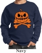 Halloween Pumpkin Skeleton Kids Sweat Shirt