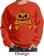 Halloween Pumpkin Skeleton Kids Sweat Shirt