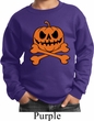 Halloween Pumpkin Skeleton Kids Sweat Shirt