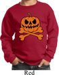 Halloween Pumpkin Skeleton Kids Sweat Shirt