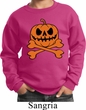 Halloween Pumpkin Skeleton Kids Sweat Shirt