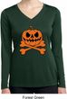 Halloween Pumpkin Skeleton Ladies Dry Wicking Long Sleeve Shirt