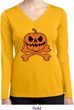 Halloween Pumpkin Skeleton Ladies Dry Wicking Long Sleeve Shirt