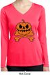 Halloween Pumpkin Skeleton Ladies Dry Wicking Long Sleeve Shirt