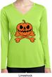 Halloween Pumpkin Skeleton Ladies Dry Wicking Long Sleeve Shirt
