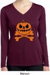 Halloween Pumpkin Skeleton Ladies Dry Wicking Long Sleeve Shirt