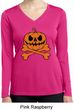 Halloween Pumpkin Skeleton Ladies Dry Wicking Long Sleeve Shirt