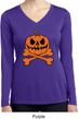 Halloween Pumpkin Skeleton Ladies Dry Wicking Long Sleeve Shirt