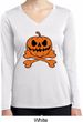 Halloween Pumpkin Skeleton Ladies Dry Wicking Long Sleeve Shirt
