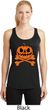 Halloween Pumpkin Skeleton Ladies Dry Wicking Racerback Tank Top