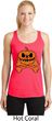 Halloween Pumpkin Skeleton Ladies Dry Wicking Racerback Tank Top
