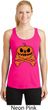 Halloween Pumpkin Skeleton Ladies Dry Wicking Racerback Tank Top