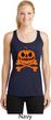 Halloween Pumpkin Skeleton Ladies Dry Wicking Racerback Tank Top