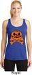 Halloween Pumpkin Skeleton Ladies Dry Wicking Racerback Tank Top