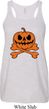 Halloween Pumpkin Skeleton Ladies Flowy Racerback Tanktop
