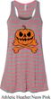 Halloween Pumpkin Skeleton Ladies Flowy Racerback Tanktop