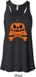 Halloween Pumpkin Skeleton Ladies Flowy Racerback Tanktop