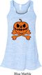 Halloween Pumpkin Skeleton Ladies Flowy Racerback Tanktop
