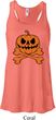 Halloween Pumpkin Skeleton Ladies Flowy Racerback Tanktop